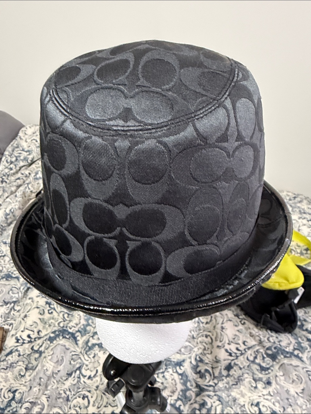 NWOT•Coach Unisex Black Signature Pattern Trilby Hat - Picture 3 of 5